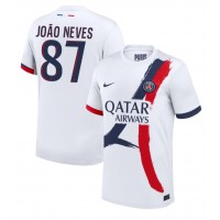 Maglia Calcio Paris Saint-Germain Joao Neves #87 Seconda Divisa 2024-25 Manica Corta